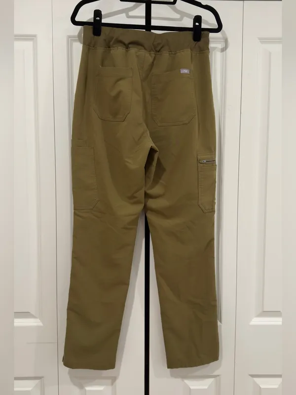 Women’s FIGS Martini Olive Yola HR Scrub Pants - Image 3