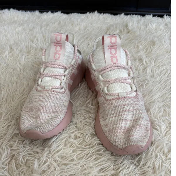Adidas‎ Cloudfoam Pink White Running Athletic Shoes Sneakers Women's Size 8 - Image 2