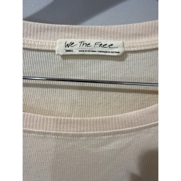 Free‎ People Feelin' It Oversized Tee Peach Alabaster Patchwork Small - Image 3