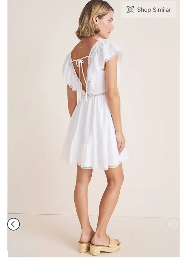 Francesca's white boho mini dress - Image 2