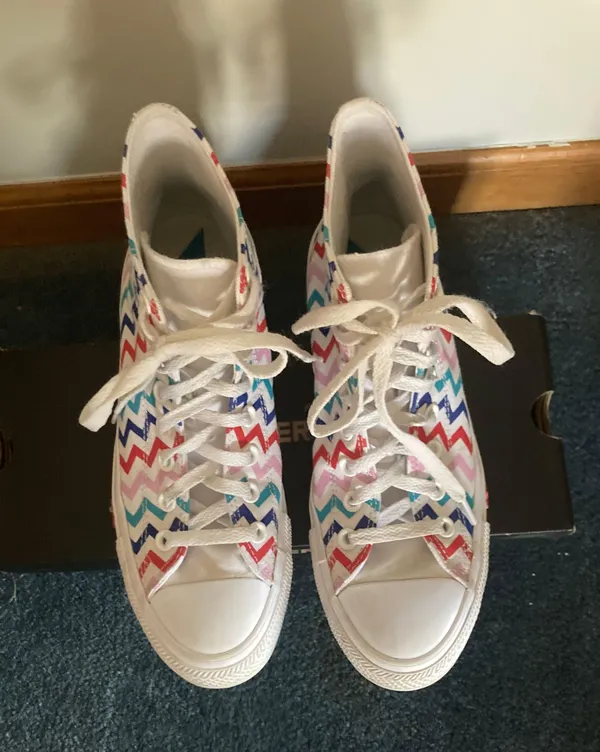 Converse Chuck Taylor All Star High 'Zigzag' Sneakers | White | Women's - Image 3