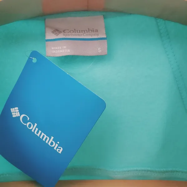 Columbia Fleece Jacket Small Cool Intervention Full Zip Light Teal - Image 2