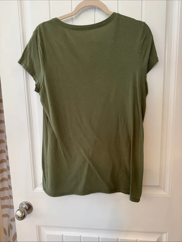 No Boundaries Olive Crewneck Short Sleeve Tee - Image 2