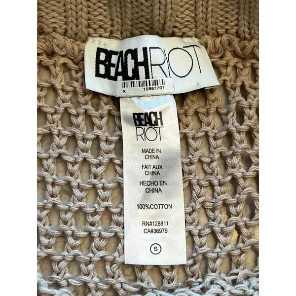 Beach Riot Deborah Skirt in Tan Small Womens Swim Cover Up Crochet Maxi - Image 5