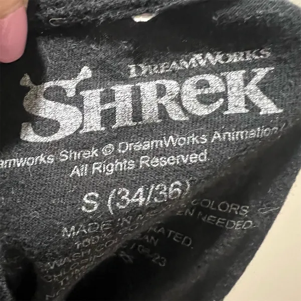 Hot Topic Shrek & Donkey T-Shirt Mens Size S Black Graphic Crew Neck - Image 9