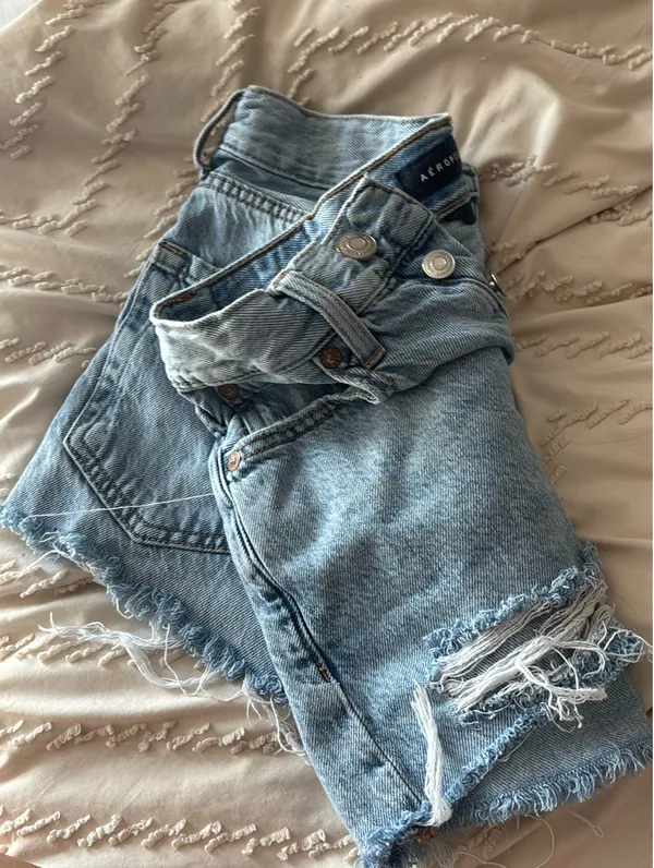 90s Baggy Aeropostale jean shorts - Image 5