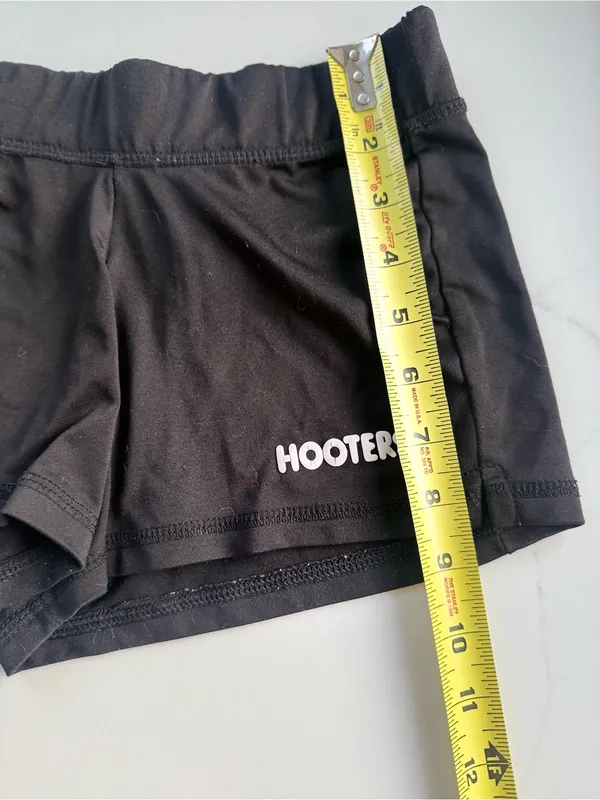 Hooters Y2K Authentic Black Ultra Mini Shorts Size XS - Image 9