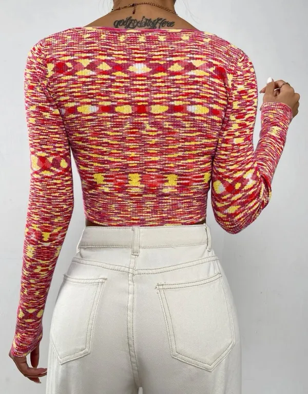 Long Sleeve Crop Top - Image 2