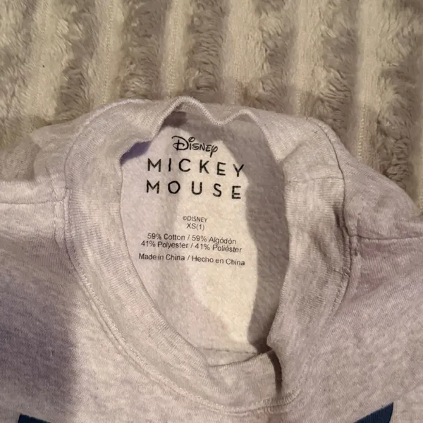 Disney Mickey & Friends Graphic Sweatshirt Heather Grey XS‎ XS(1) - Image 2