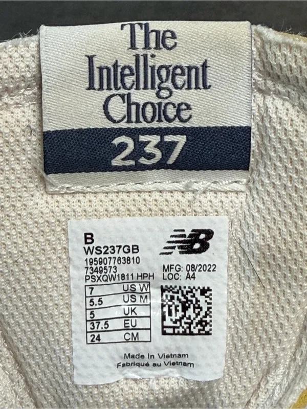 New Balance 237 WS237GB Women’s Retro Style Sneakers Gray/Blue Size 7B - Image 4
