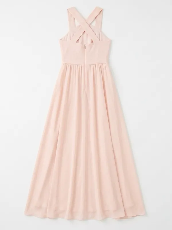LULUS Women Air of Romance Peach Sleeveless Chiffon Maxi Dress Size XS - Image 13