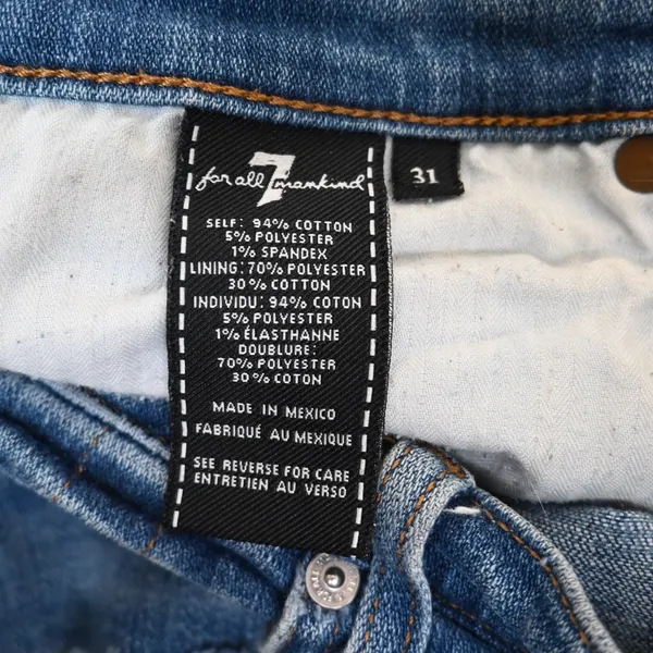 7FAM Women's 31 Cuffed Distressed Denim Jean Short - Image 9