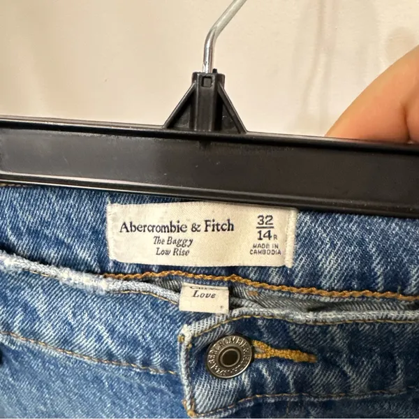 Abercrombie Vintage Comfort Stretch Low Rise Baggy Jeans Curve Love Medium Wash - Image 7