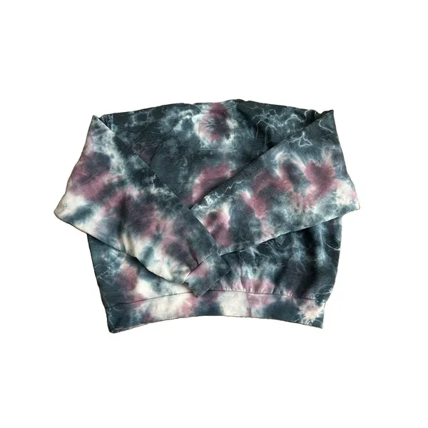 Aviator Nation Hand Dyed Tie Dye Sweatshirt Small Blue CrewNeck Relaxed Fit - Image 10