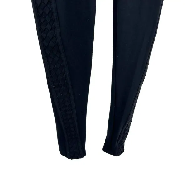 Free People Movement Side‎ Woven Lattice High Waisted Leggings Black Size XS - Image 5