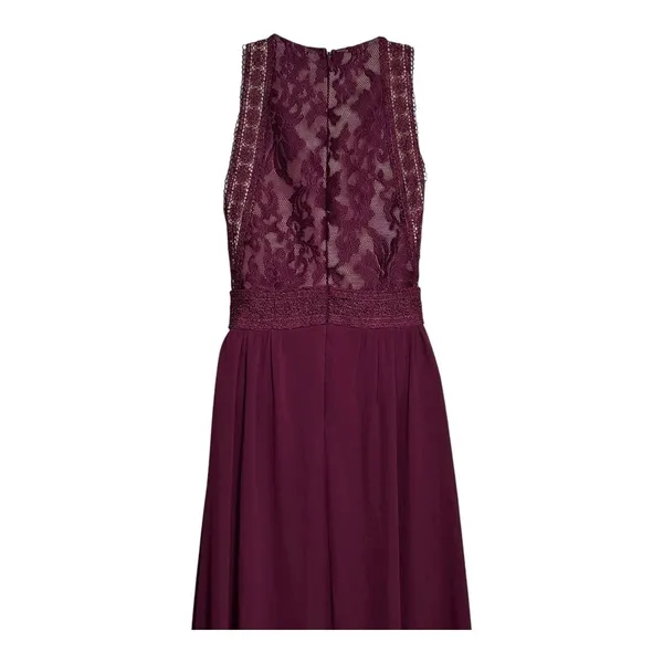 Lulus Burgundy Lace Bodice Maxi Dress Bridesmaid Formal‎ Event Size S - Image 7