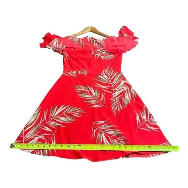 Lulus Be-Leaf The Hype Coral Pink Off-the-Shoulder Mini Dress - Image 13