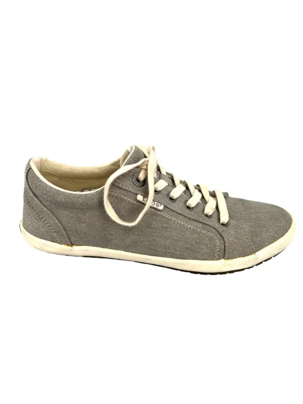 Taos Star Womens Canvas Lace-Up Sneakers Size 8.5 Gray Casual Comfortable Shoes - Image 2
