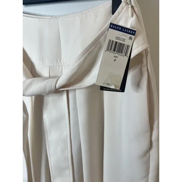 NWT! Lauren Ralph Lauren Wm 2 Paperbag Waist Wide Leg Cropped Culottes Old Money - Image 3