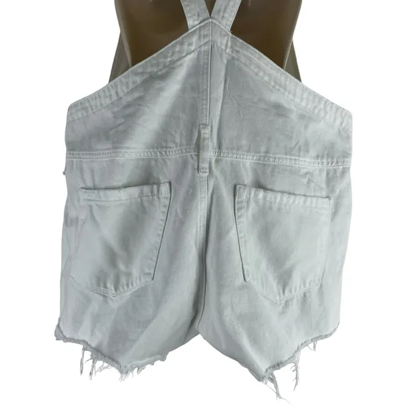 Blank NYC Side Low Cut Denim Shortall Lightbox White Size 31 - Image 10
