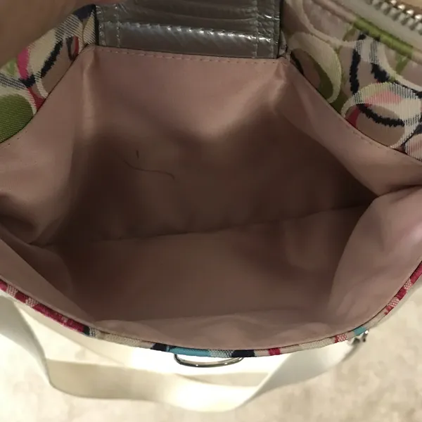 Coach Signature C Poppy Multi-Colored Swingpack Purse Crossbody Bag - Image 6