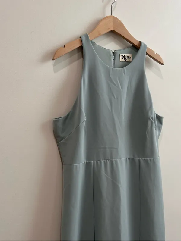Show Me Your Mumu Chicago High Neck Gown Silver Sage Size M - Image 5