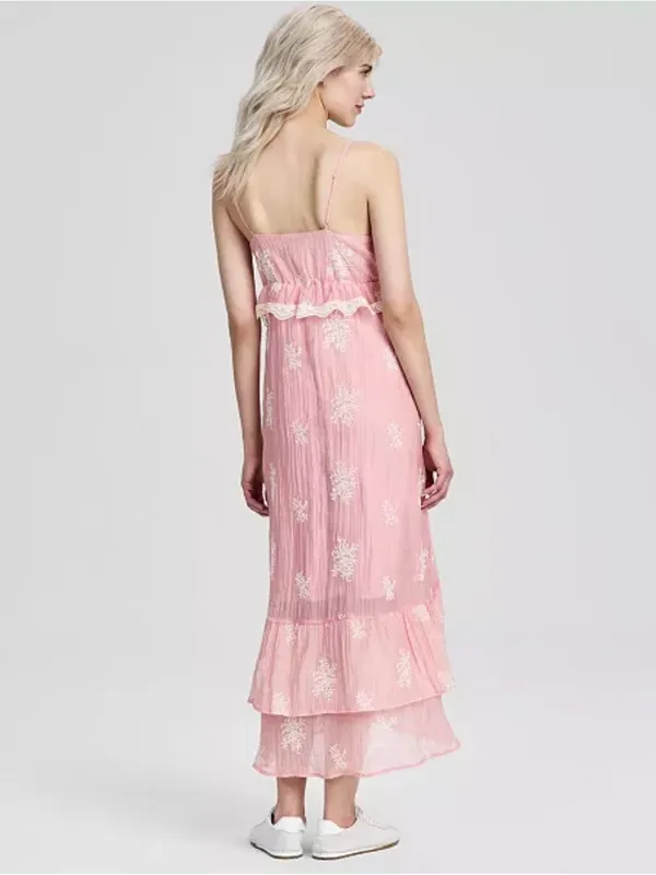 And Now This Pink Embroidered High-Low Maxi Dress Size 2X - Image 5