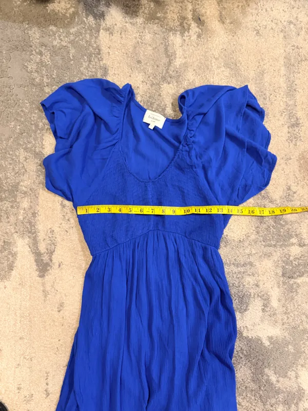 Bohme Cobalt Blue Smocked Midi Dress - Image 5