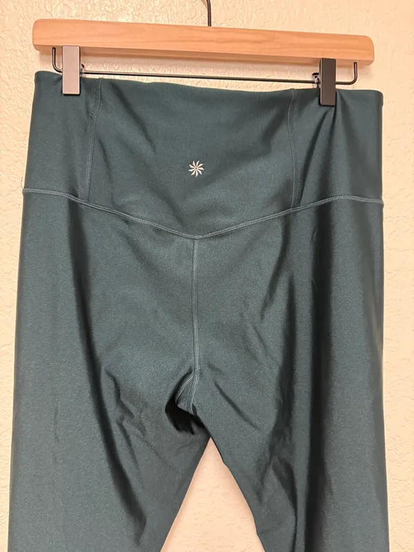 ATHLETA Elation Sheen Tight High-Waist Forest Green Active Leggings - Image 7