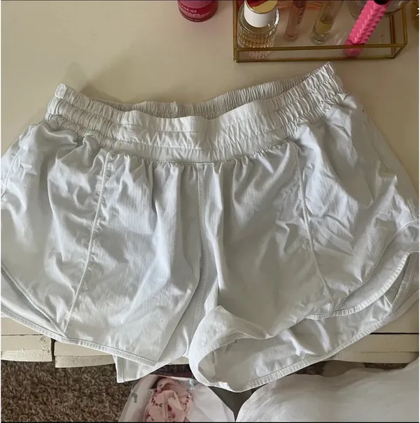 White Hotty Hot Lululemon Shorts 2.5" - Image 2