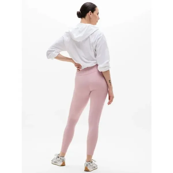Athleta M Intuition Ultra High Rise Cotton Legging Pebble Pink Medium Regular - Image 6
