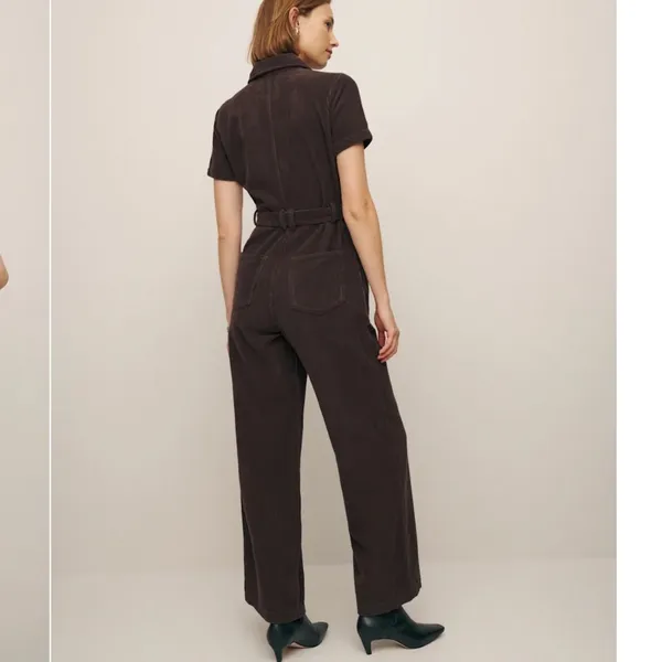Reformation Brown Cassidy Corduroy Jumpsuit Size 0 - Image 2
