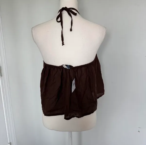 American Eagle Outfitters Brown Halter Top - Image 2