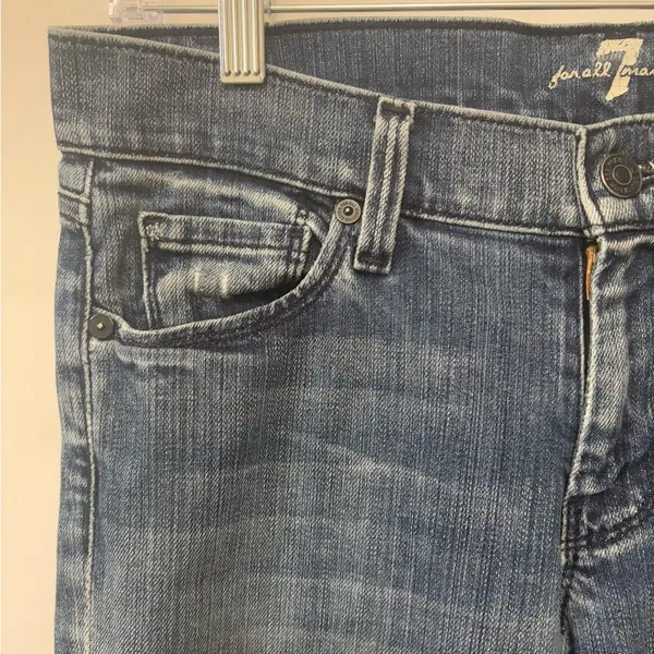 7 For All Mankind Straight Leg Jeans‎ Size 27 - Image 4