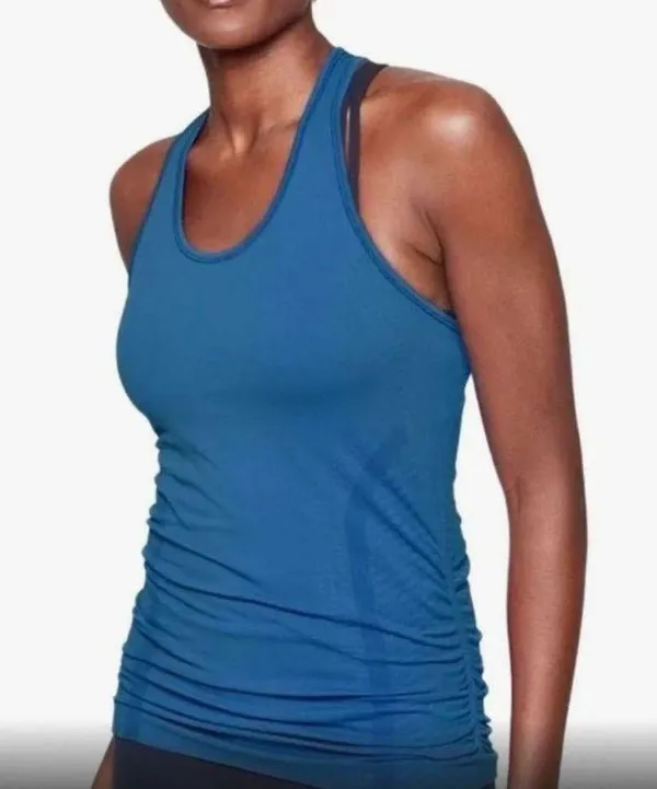 Athleta Women's Speedlight Racer Back Tank Size Medium Athletic Stretch blue - Image 10