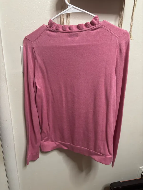J.Crew Sweater Ruffle Neck Long Sleeve - Image 3
