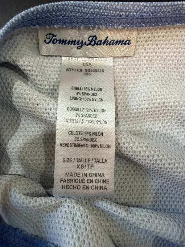 Tommy Bahama Island Cays Mini Dress Textured Light Blue Pique Knit Size XS - Image 7