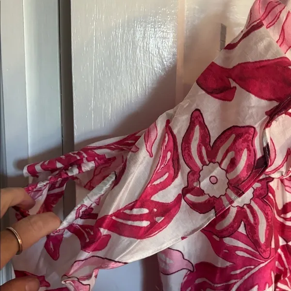 NWT H&M Pink and White Floral Dress - Image 2