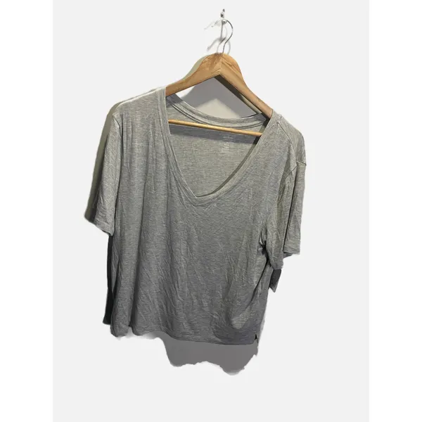 Auden Pajama Top Womens‎ L Gray Cloud Knit V-Neck Sleepwear Loungewear Shirt - Image 2