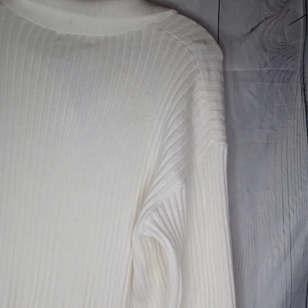 Sincerely Jules Off White Ribbed Knit Boho Cozy Chic Button Front Cardigan NWT - Image 12