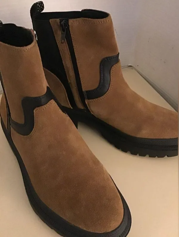Lucky Brand women chestnut brown suede Eabile boots US 10 Euro 42 - Image 6