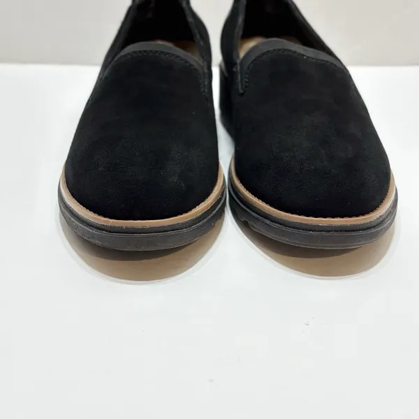 Clarks Sharon Dolly Wedge Loafer Shoes Casual Slip On Black Women's 7M Casual - Image 5