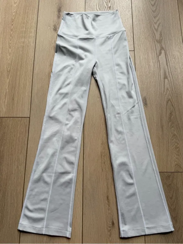 Frankie’s Bikinis Active Zippy High Waist Flare Legging Icy Grey Size Small NWOT - Image 8