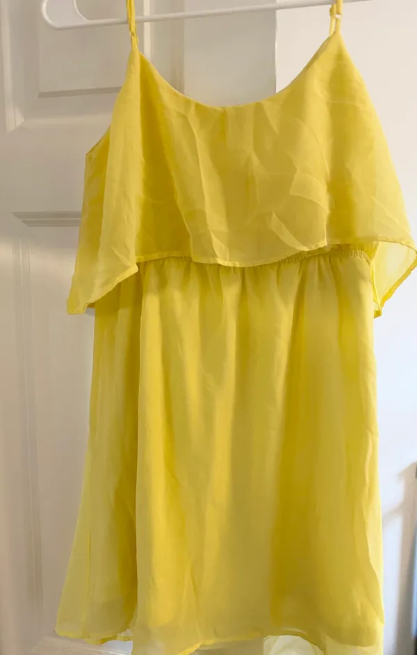 Yellow Summer Dress Size M - Image 4