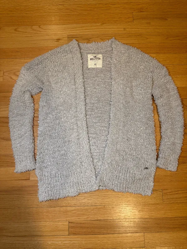 Hollister Tan Fuzzy Cardigan - Image 2