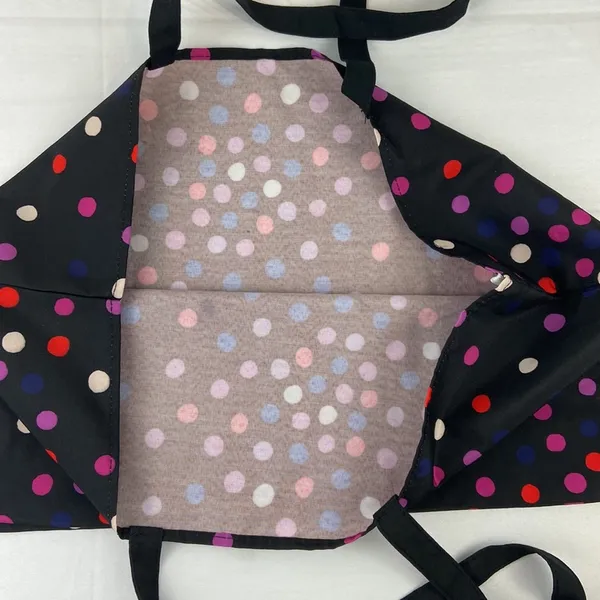 Kate Spade Large Black Polka Dot Lightweight Tote Name and Logo on Both Sides - Image 4