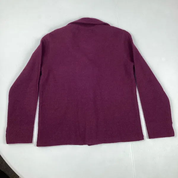 Kasper 100% Wool Front Button Sweater Jacket Blazer Magenta Small New with tag - Image 2
