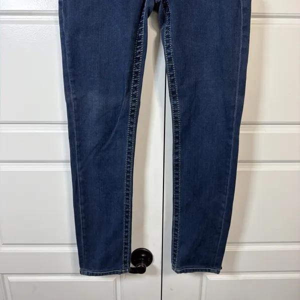 Miss Me Skinny Jeans Womens 27 Dark Wash Embellished Rhinestone Cross Pockets - Image 4