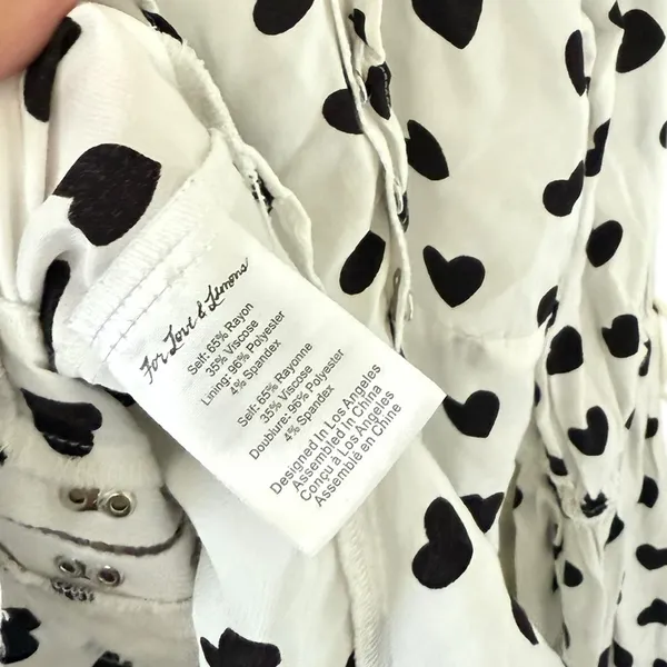 For Love & Lemons Willow Black & White Heart Blouse - Image 10