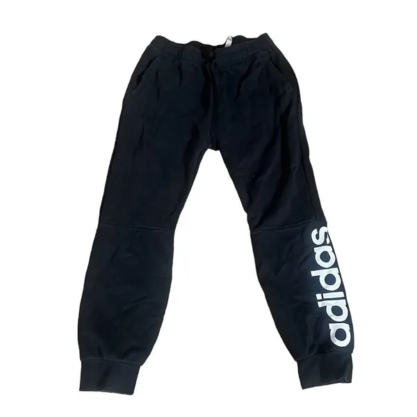 COPY - Adidas Essentials French Terry Logo Sweatpants Unisex M Black Elastic Wa… - Image 4